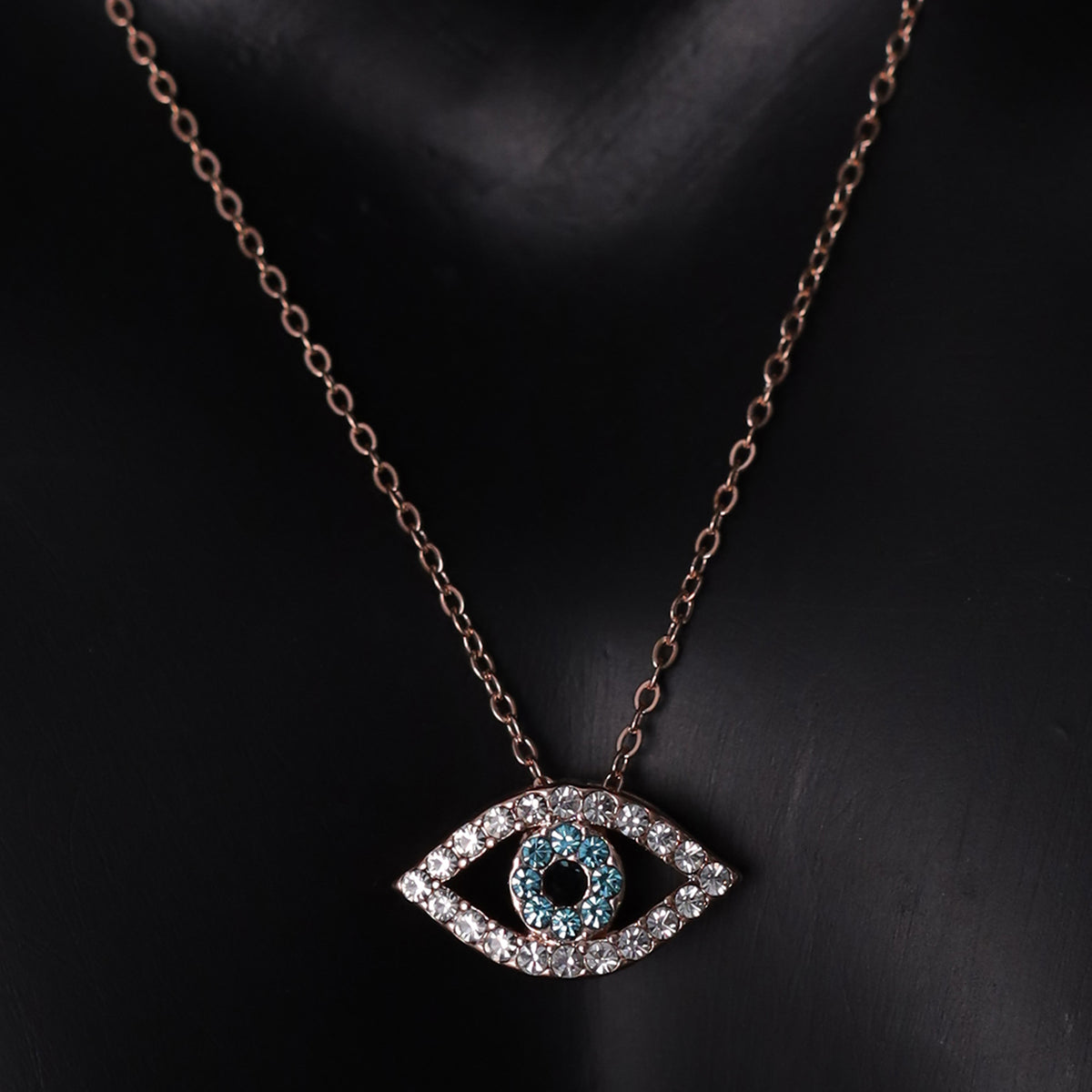 Evil Eye Necklace with Turquoise Center