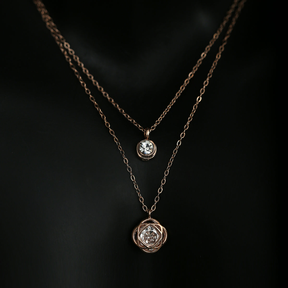 Elegant Dual-Pendant Necklace