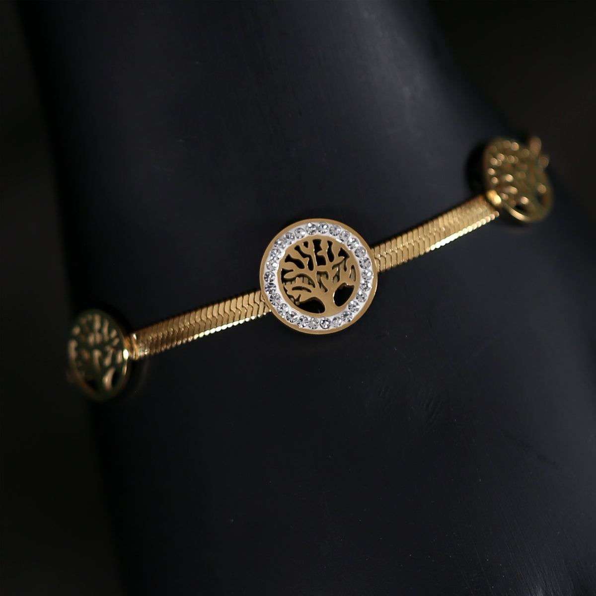 Arboreal Emblem Gold-Plated Bracelet