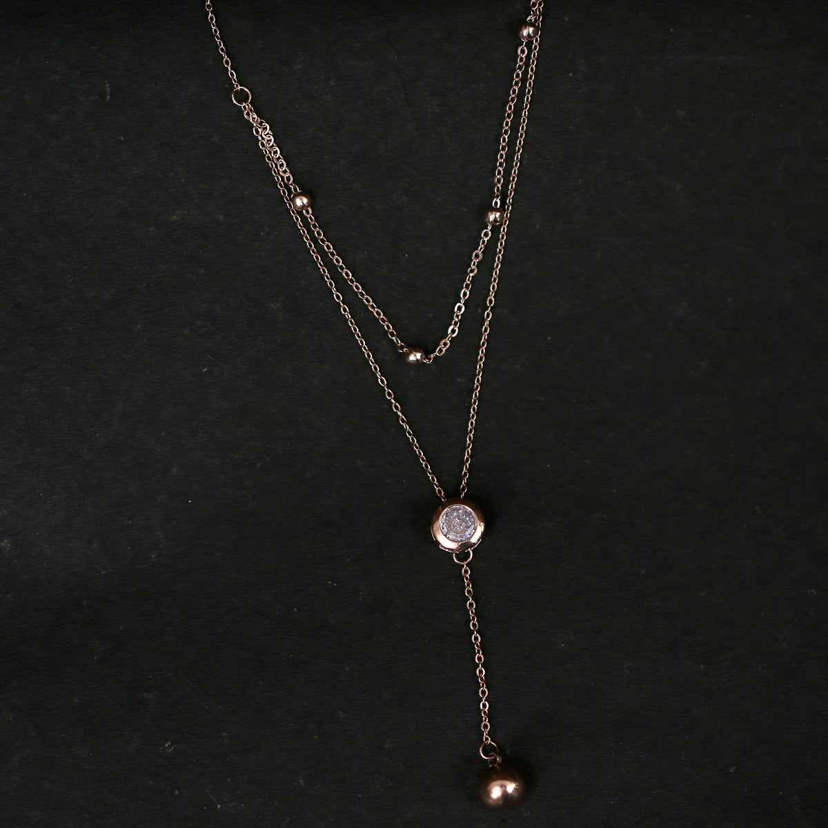 Minimalist Layered Rose Gold Necklace