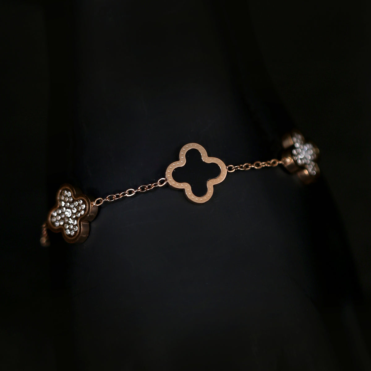 Cloisonné Inspired Rose Gold Bracelet